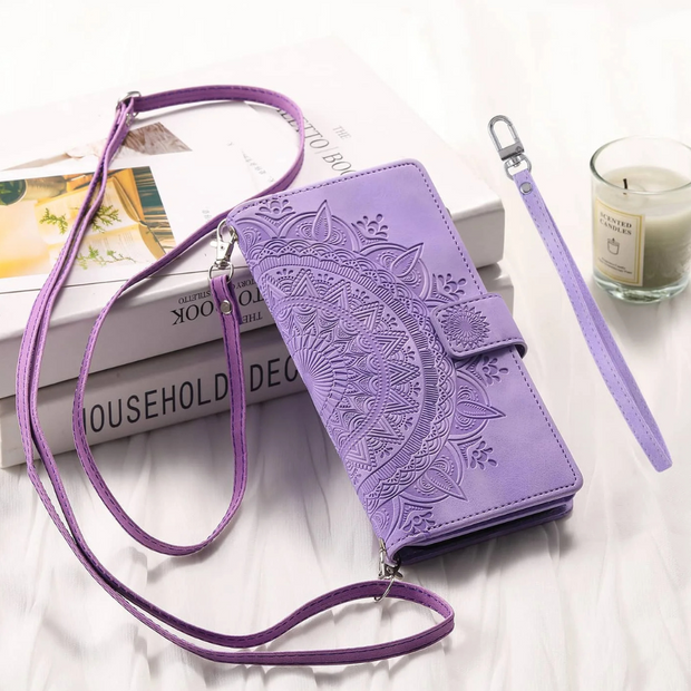 Denuo Magnetic Leather Wallet iPhone Case With Straps