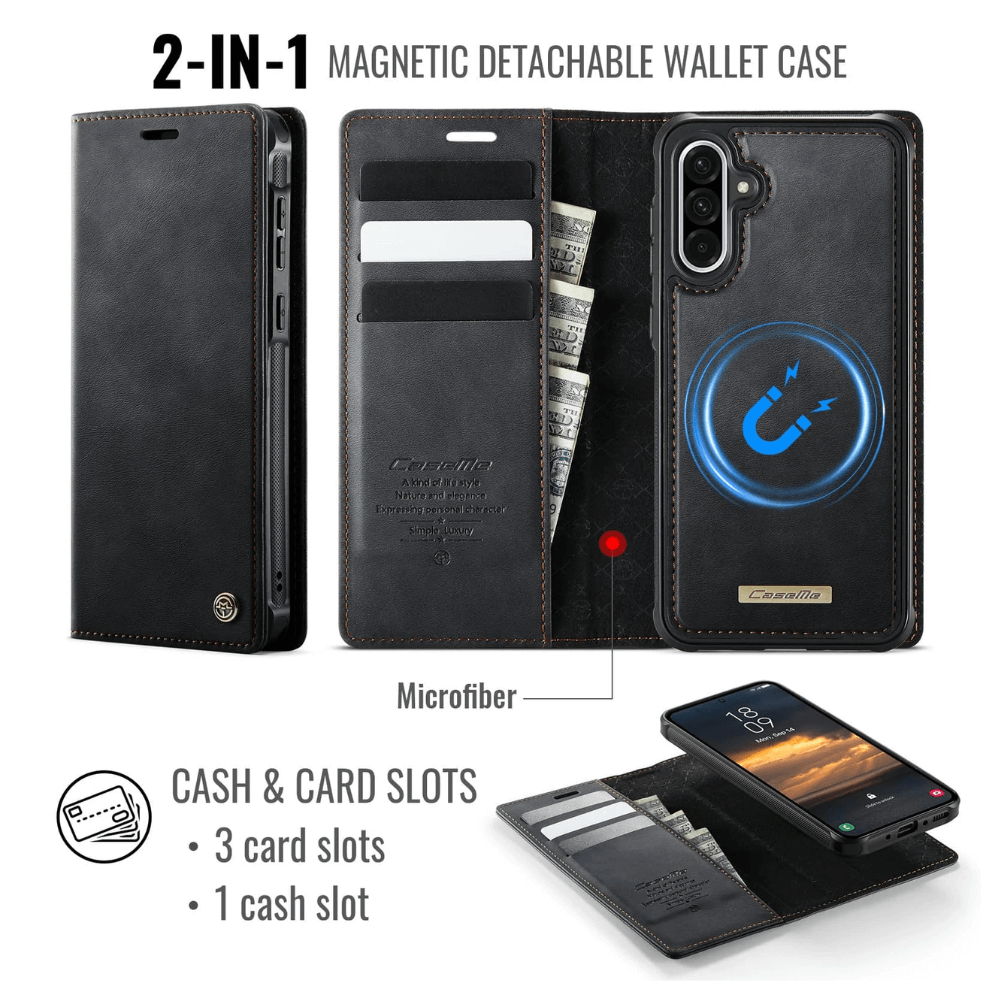 Quin Leather Flip Wallet Galaxy Case - Astra Cases