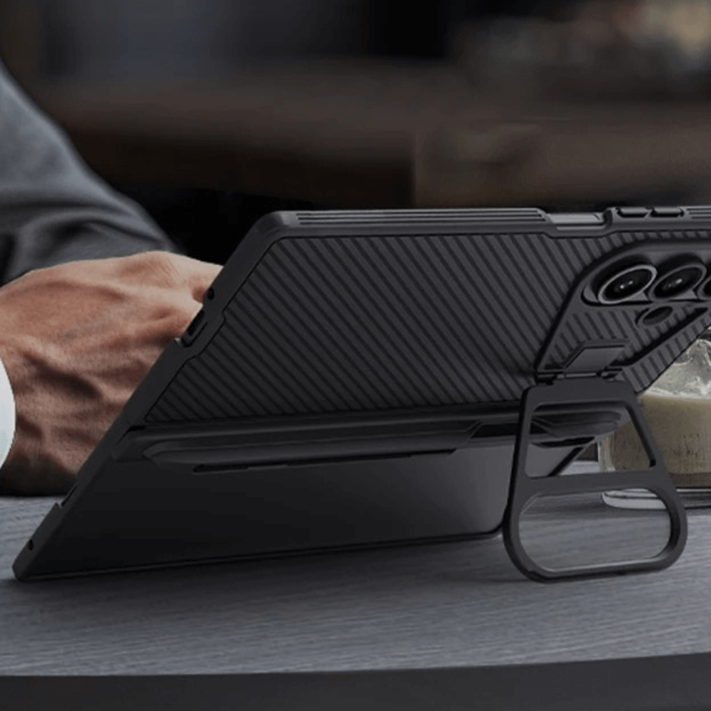 Parvus Shockproof Matte Case For Galaxy Z Fold 7 With S-Pen Holder - Astra Cases