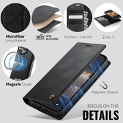 Quae Leather Flip MagSafe Wallet iPhone Case - Astra Cases