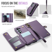 Palma RFID Blocking Wallet Case For Galaxy Z Fold 6 With Pen Holder Slot