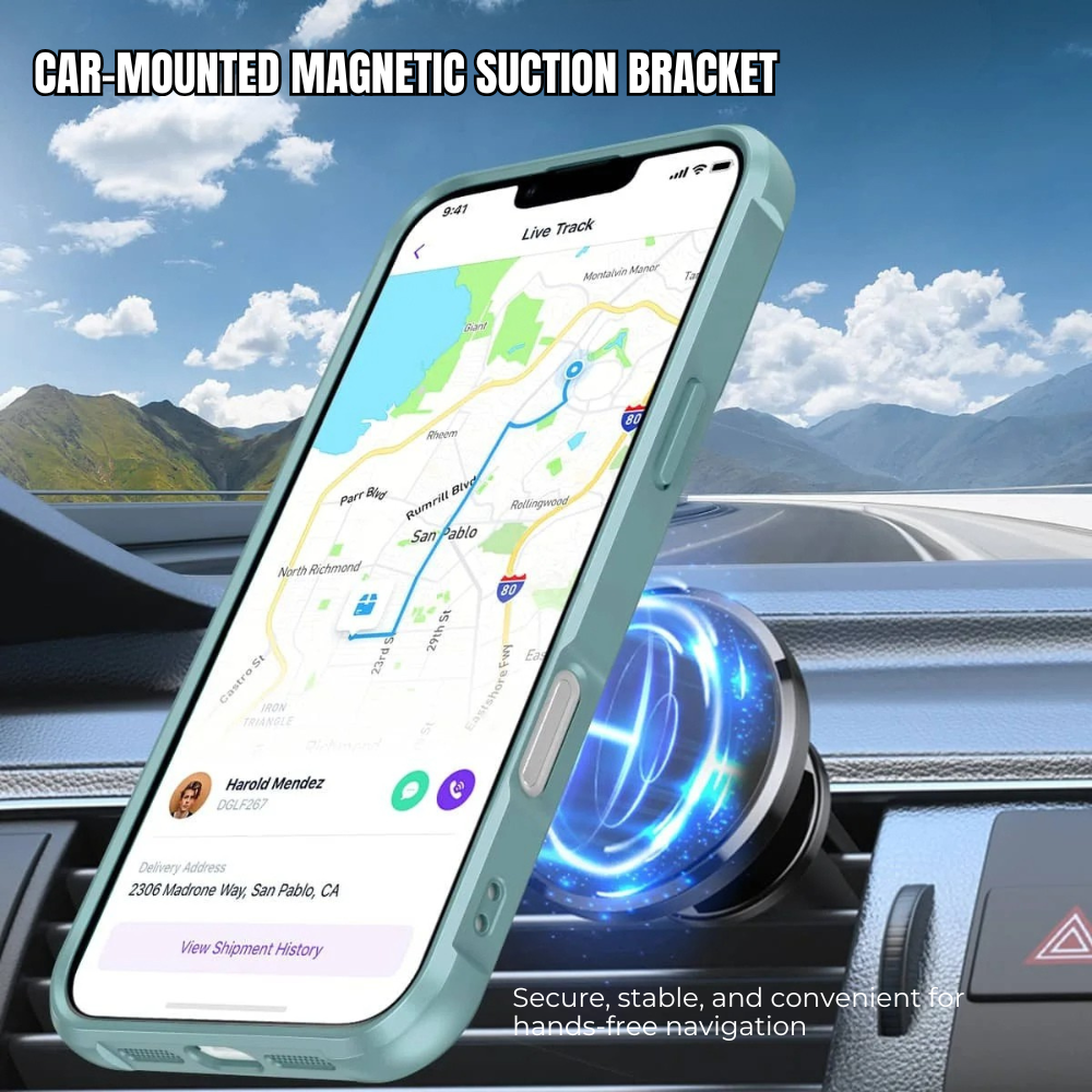 Eruo Shockproof MagSafe iPhone Case With Ring Holder