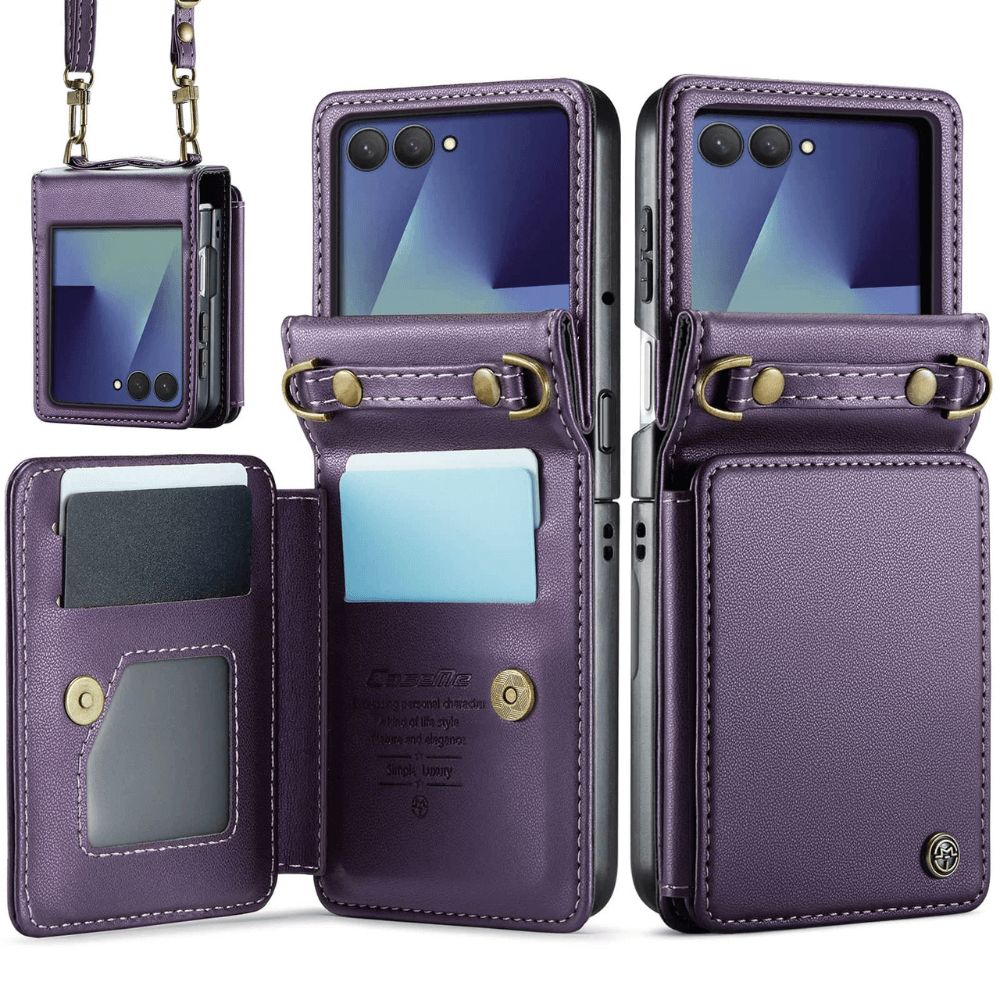 Pollen RFID Blocking Wallet Leather Case For Galaxy Z Flip 7 - Astra Cases