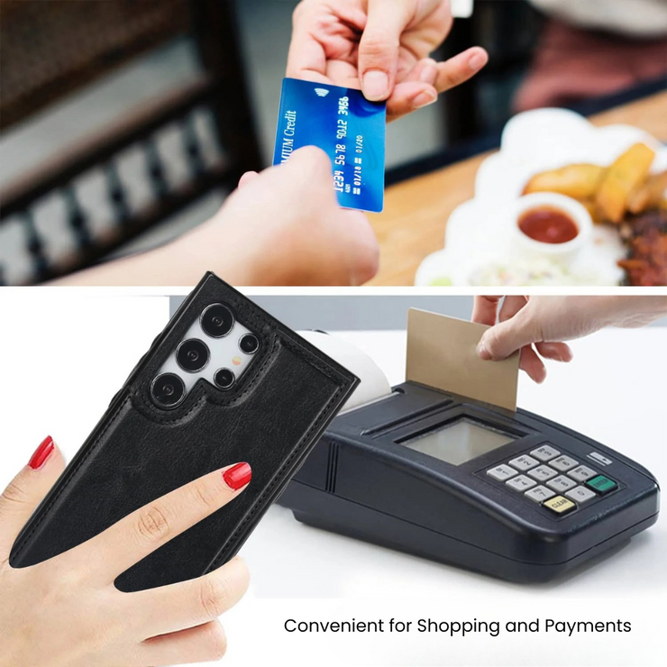 Cedo Leather Flip Wallet Galaxy Case