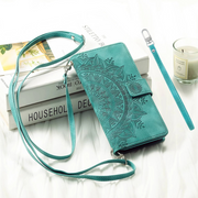 Denuo Magnetic Leather Wallet iPhone Case With Straps