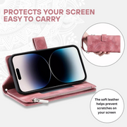Denuo Magnetic Leather Wallet iPhone Case With Straps