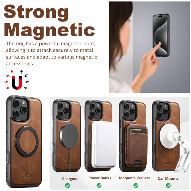 Capio Leather iPhone Case With Built-in Kickstand