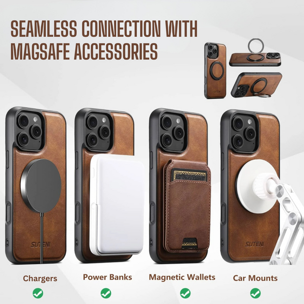 Capio Leather iPhone Case With Built-in Kickstand