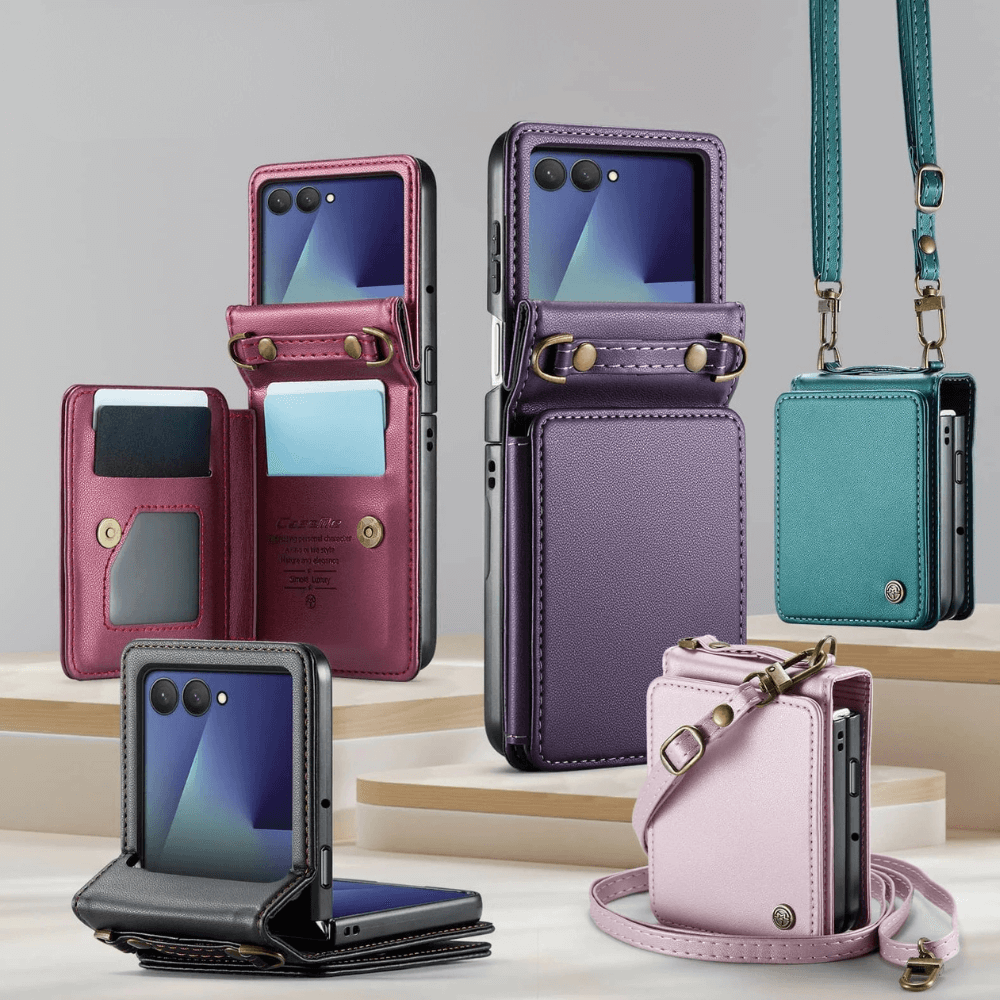 Pollen RFID Blocking Wallet Leather Case For Galaxy Z Flip 7 - Astra Cases