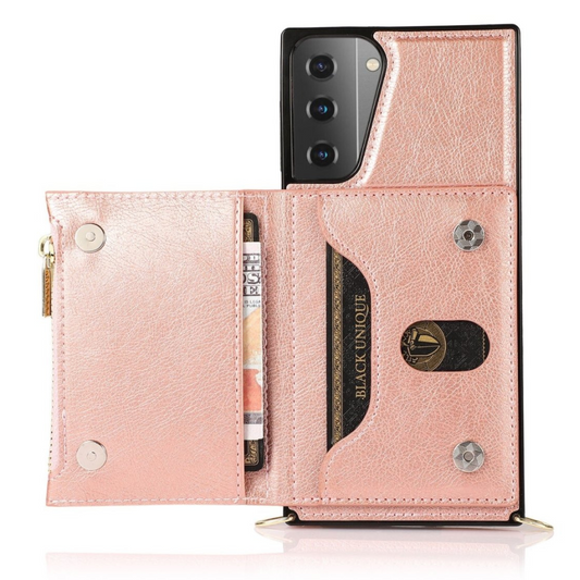 Puella Leather Galaxy Note Zipper Wallet Case with Card Holder