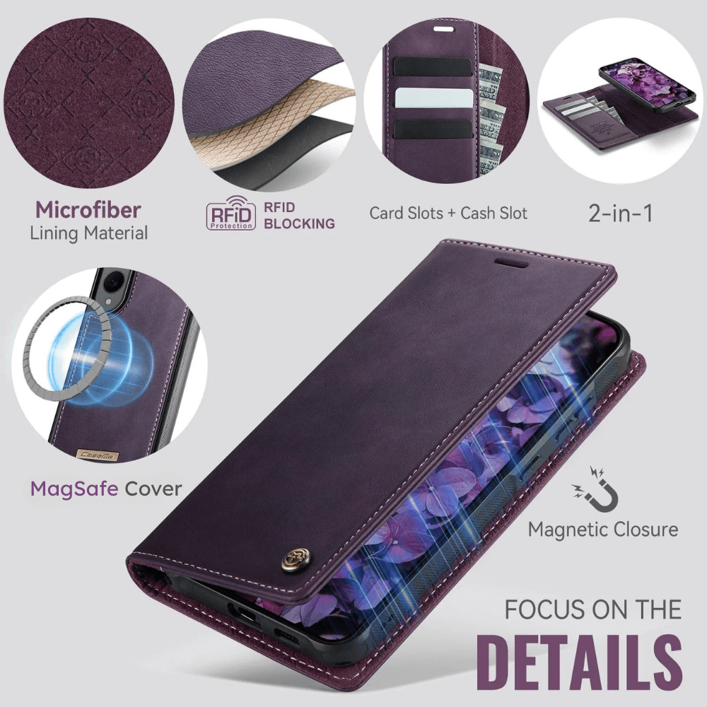 Quovis Leather Flip MagSafe Wallet Galaxy Case - Astra Cases