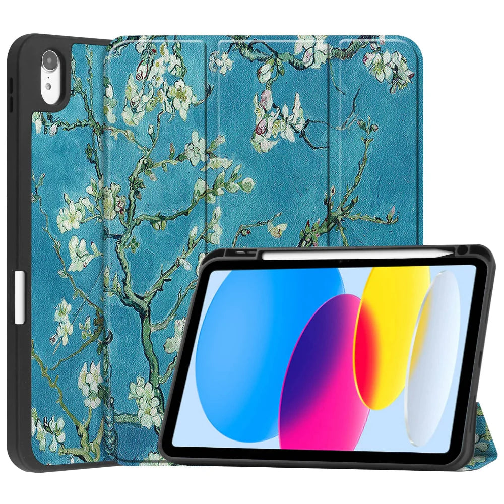Lumen Tri-Fold Shockproof Leather iPad Case With Pencil Holder
