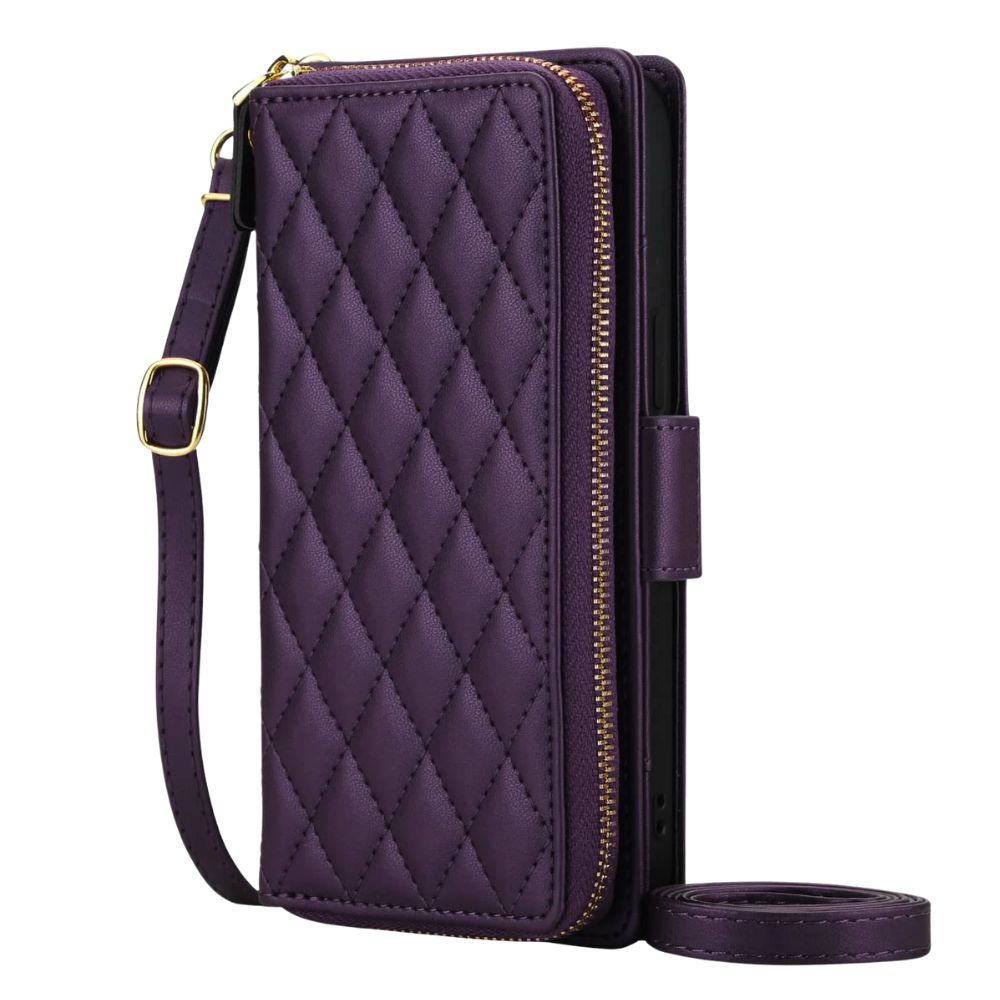 Aeger Quilted Leather Wallet Case for Galaxy S Series - Astra Cases