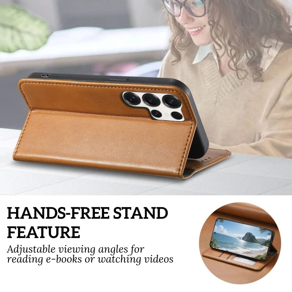 Ceteri Leather Wallet Flip Case For Galaxy S Series - Astra Cases