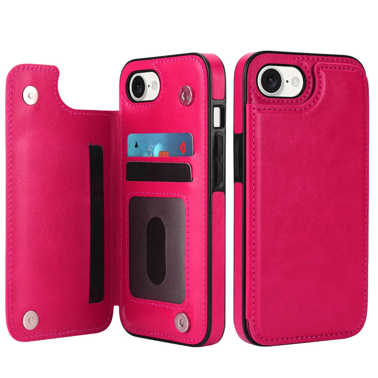 Vistor Leather Flip Wallet Case For iPhone 14-16 Series