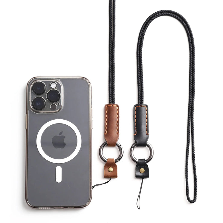 Eatenus Leather And Nylon Lanyard For Phone And AirPods