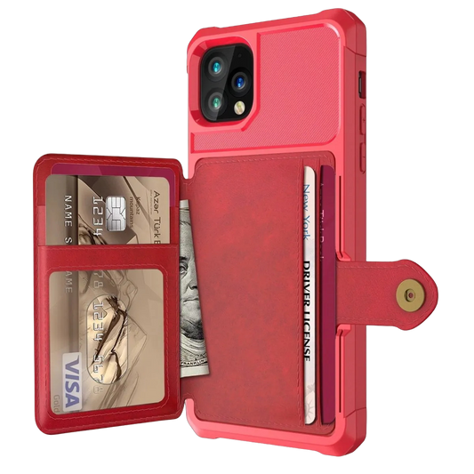 Echo Luxury Leather Wallet iPhone Case For X, 11, 12 & 13 Series