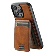 Foveo Premium Leather Case for iPhone 15-16 Series With Detachable Magnetic Card Stand