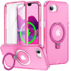 Dives Shockproof Matte iPhone Case With Screen Protector And Ring Holder