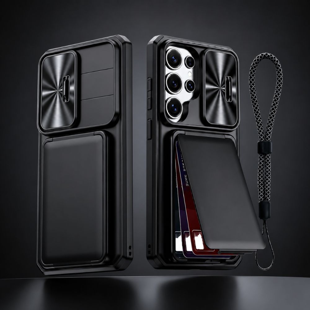 Intereo Slim Shockproof Galaxy Case With Card Holder - Astra Cases