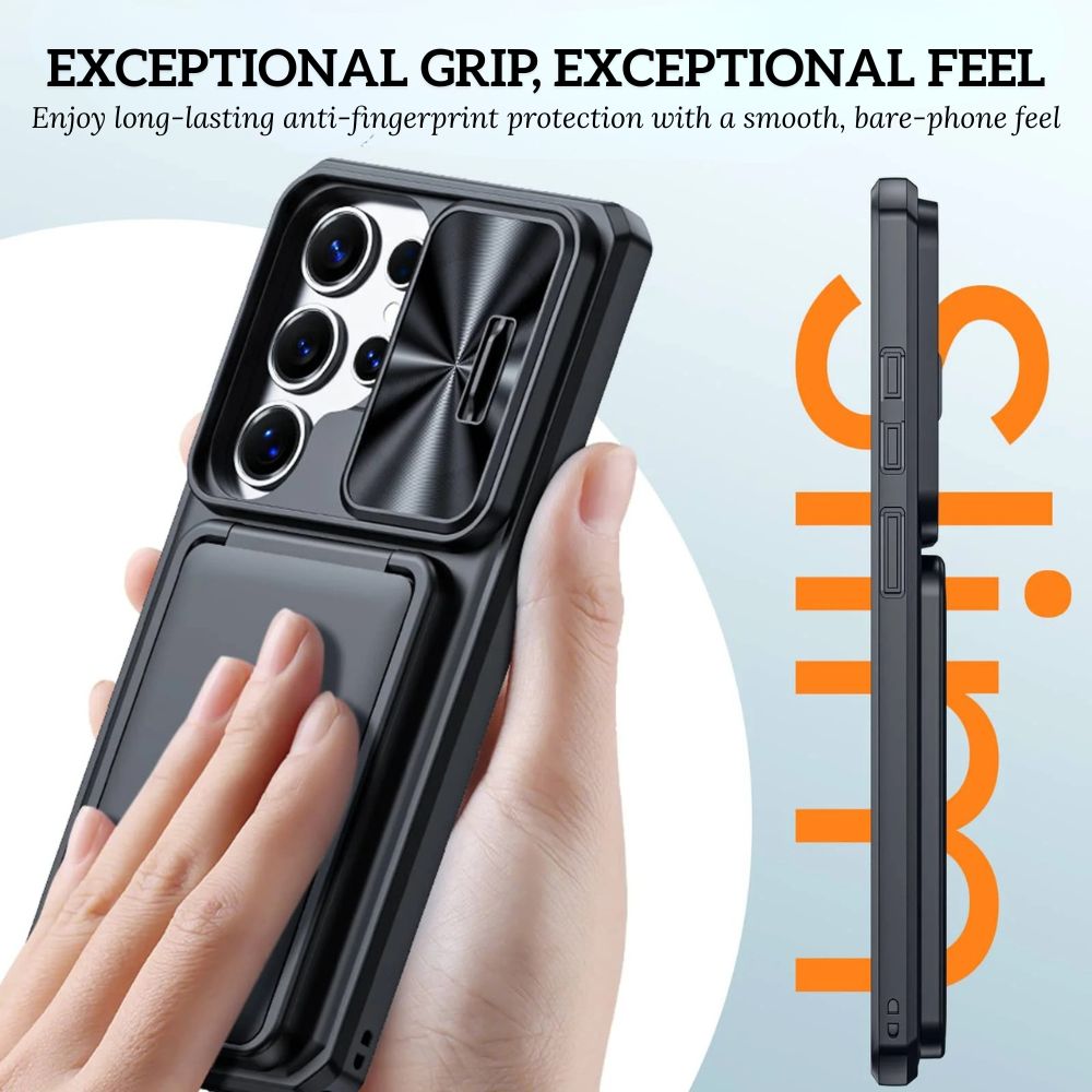 Intereo Slim Shockproof Galaxy Case With Card Holder - Astra Cases