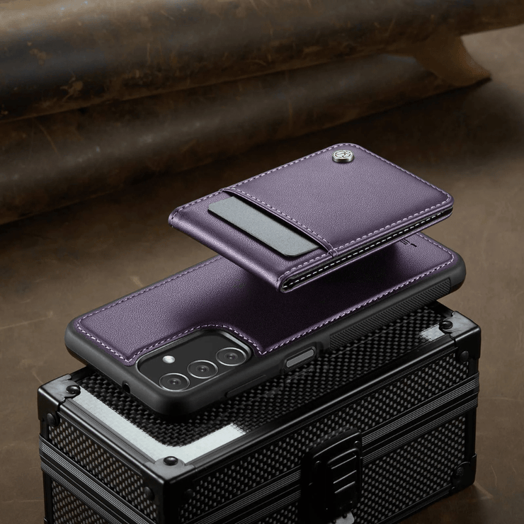 Pario Magnetic Leather Wallet Case For Galaxy A Series With Detachable Card Holder - Astra Cases