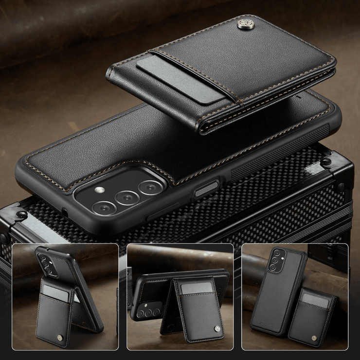 Pario Magnetic Leather Wallet Case For Galaxy A Series With Detachable Card Holder - Astra Cases