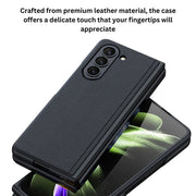 Puere Magnetic Leather Case for Galaxy Z Fold 5 With Flip Stand