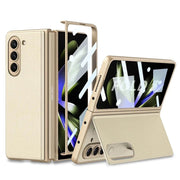 Puere Magnetic Leather Case for Galaxy Z Fold 5 With Flip Stand