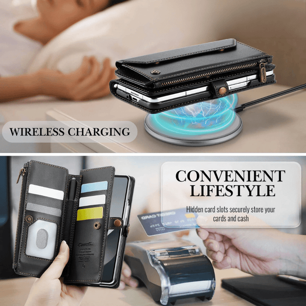 Rectus RFID Blocking Wallet Case For Galaxy Z Fold With Pen Holder Slot