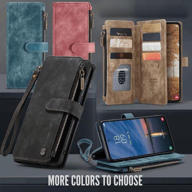 Salveo Magnetic Leather Wallet Case For Galaxy A Series - Astra Cases