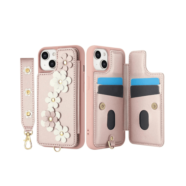 Venia Floral Design Detachable Wallet iPhone Case - Astra Cases