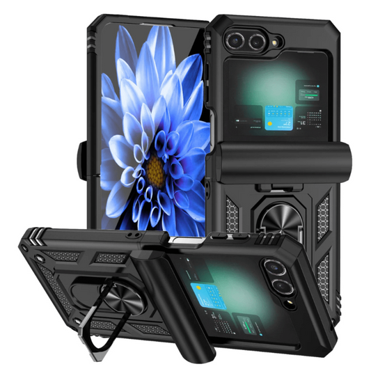 Ventus Heavy Duty Case For Galaxy Z Flip With 360° Magnetic Ring Kickstand