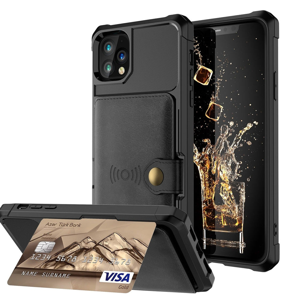 Echo Luxury Leather Wallet iPhone Case For 14 and 15 Series