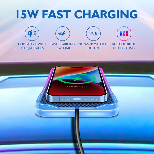 Converti Fast Charging Wireless Charging Pad With RGB LED