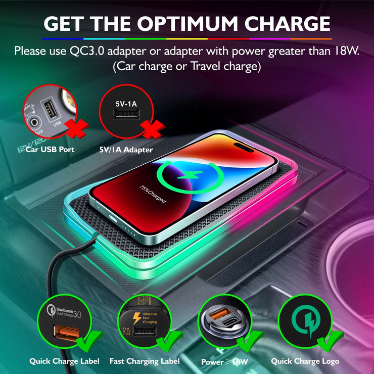 Converti Fast Charging Wireless Charging Pad With RGB LED