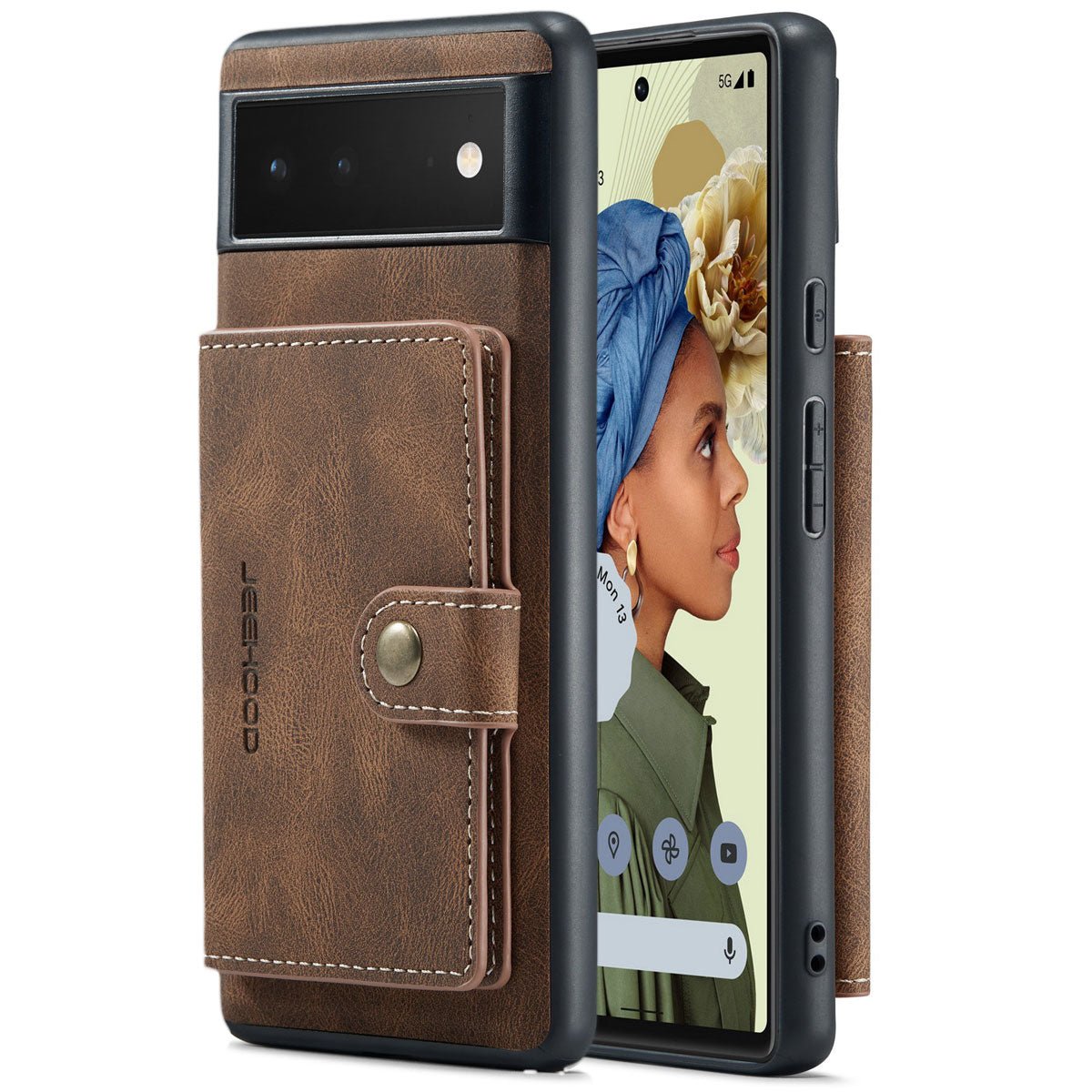 Aes Magnetic Leather Wallet Case For Google Pixel - Astra Cases