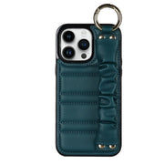 Amara Luxury Leather iPhone Case With Pleated Wristband - Astra Cases