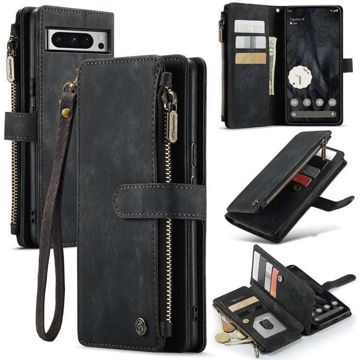 Cordis Leather Wallet Case For Google Pixel With Lanyard - Astra Cases