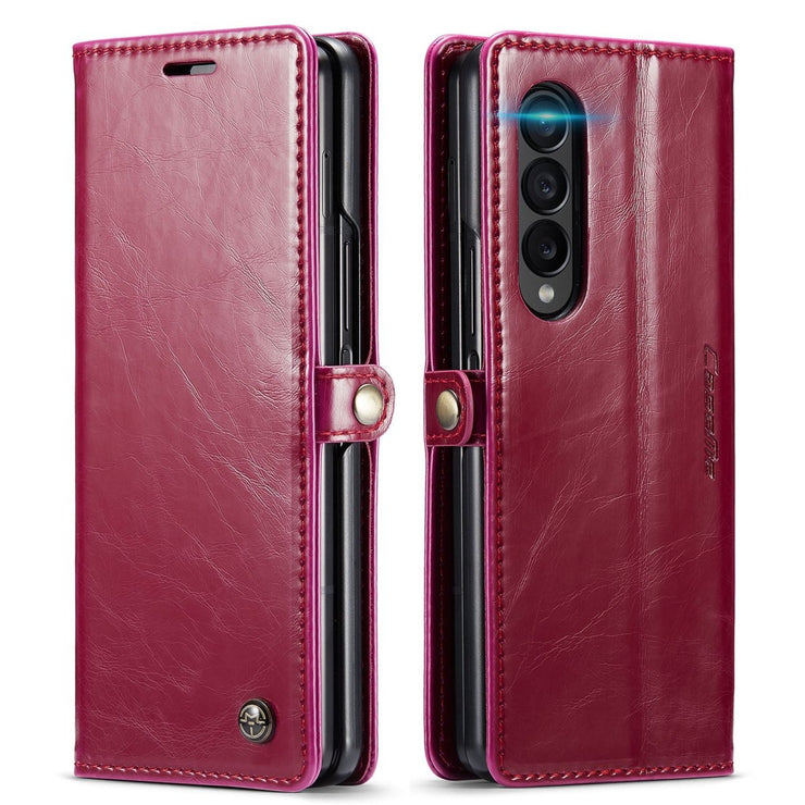 Demere Retro Leather Magnetic Wallet Case For Samsung Galaxy Z Fold 4 - Astra Cases