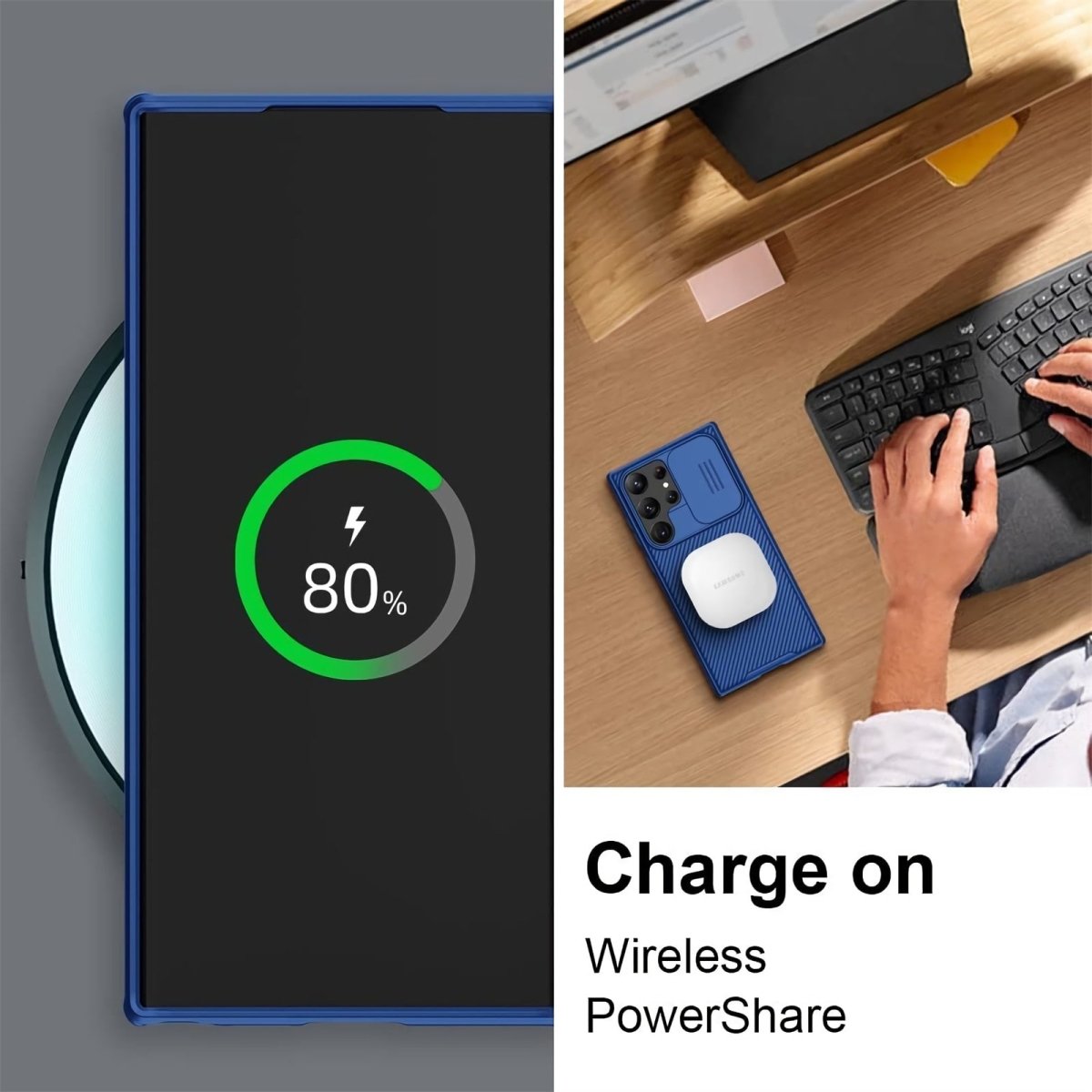 Feci Non-Slip Case With Camera Slide Protector for Galaxy S23 Series - Astra Cases