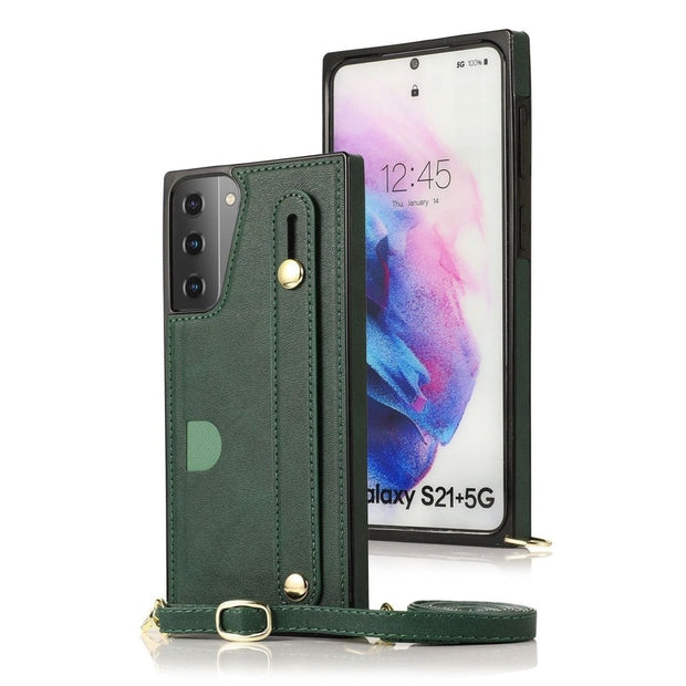 Lapis Slim Leather Galaxy Note Shockproof Case With Wrist Strap - Astra Cases
