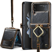 Lauri Luxury Magnetic Leather Wallet Case for Samsung Galaxy Z Flip 4 - Astra Cases