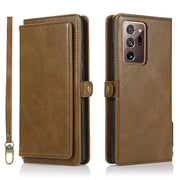 Mereo Magnetic Leather Galaxy Wallet Case with Lanyard and Card Slot - Astra Cases