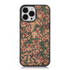 Nobilis Floral Pattern Breathable Cork Wood iPhone Case with Soft Shockproof Silicone Bumper - Astra Cases