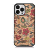 Nobilis Floral Pattern Breathable Cork Wood iPhone Case with Soft Shockproof Silicone Bumper - Astra Cases