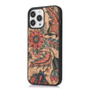 Nobilis Floral Pattern Breathable Cork Wood iPhone Case with Soft Shockproof Silicone Bumper - Astra Cases