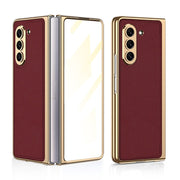 Sceptri Luxury Electroplated Leather Case For Galaxy Z Fold With 9H Tempered Film - Astra Cases