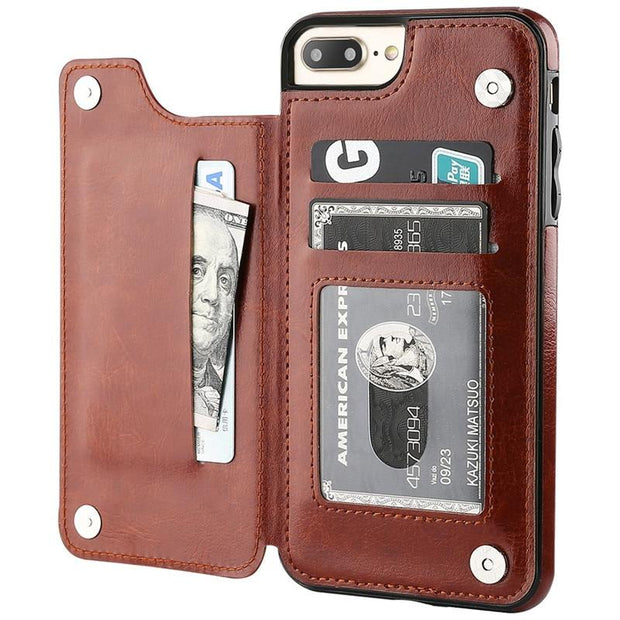 Vistor Leather Flip Wallet Case For iPhone 11, 12 & 13 Series - Astra Cases